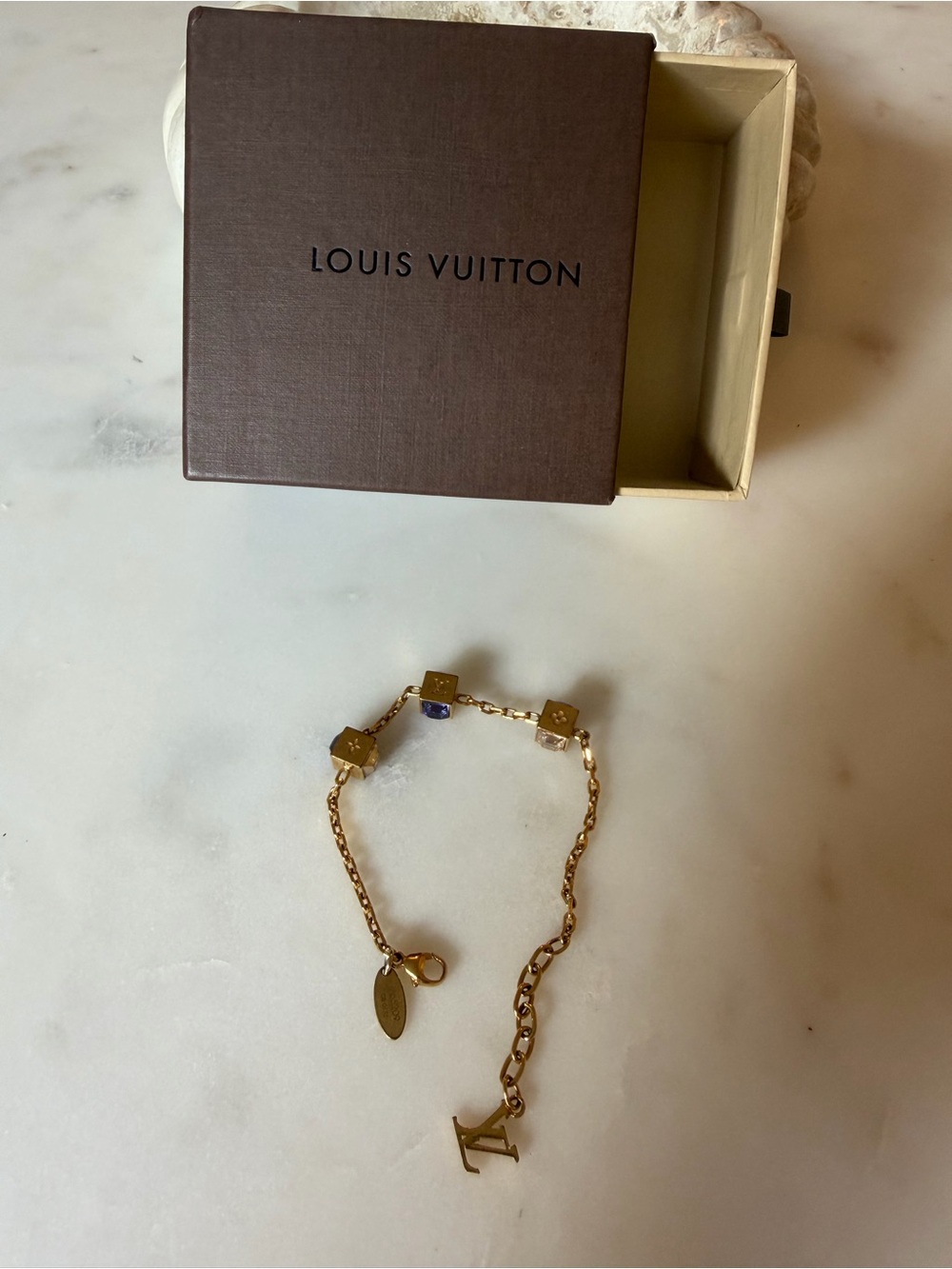 Louis Vuitton Gold Chain Bracelet